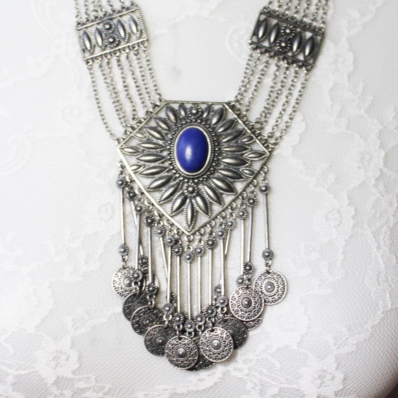 Vintage Inspired Tribal Belly Dance Coin Necklace - Picture 5 of 6